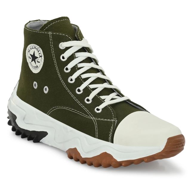 Boots for Men (Green & White, 6)