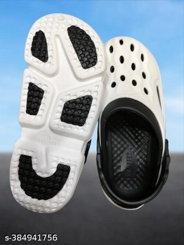 Clogs for Men (White & Black, 6)