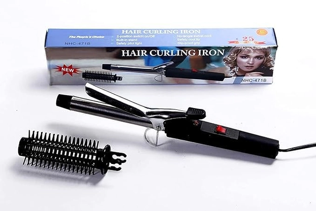 2 in 1 Professional Hair Straightener with Curler (Black)