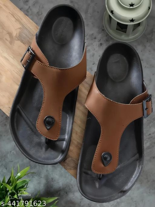 Flipflops for Men (Brown & Black, 6)