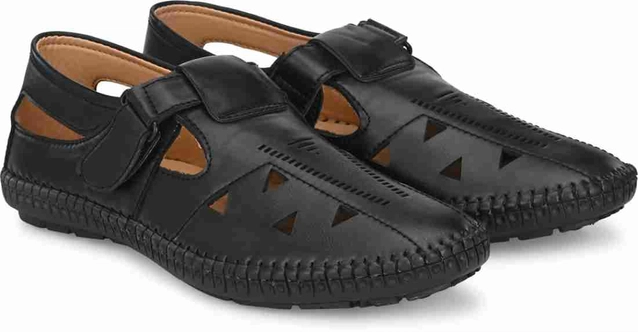 Sandals for Men (Black, 6)