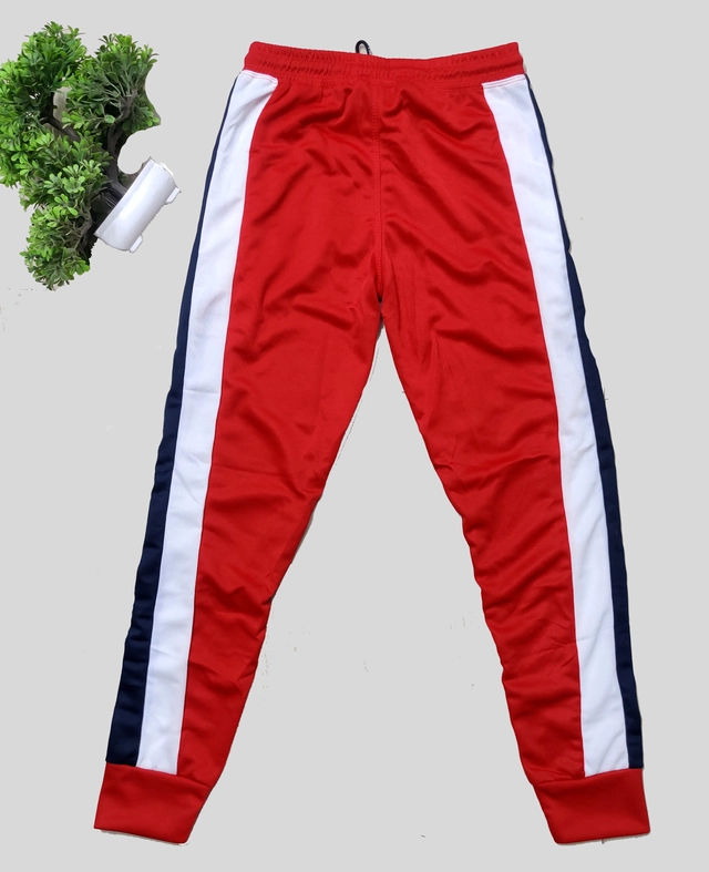 Polyester Regular Fit Trackpants for Men (Red, 28)