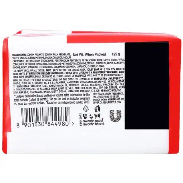 Lifebuoy Germ Guard Total Soap 5X125 g (Buy 4 Get 1 Free)