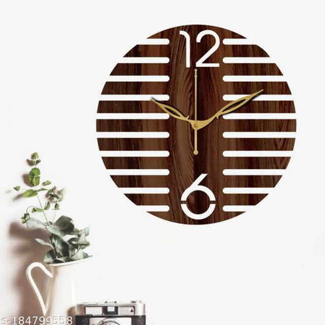 Wooden Wall Clock (Brown)