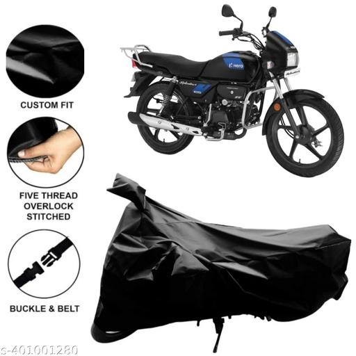 Polyester Cover for Motorcycle (Black)