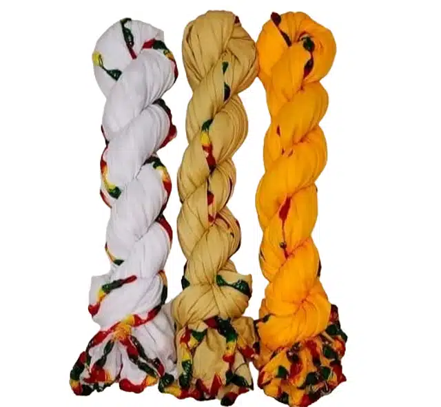 Cotton Blend Dupattas for Women (Multicolor, 2 m) (Pack of 3)