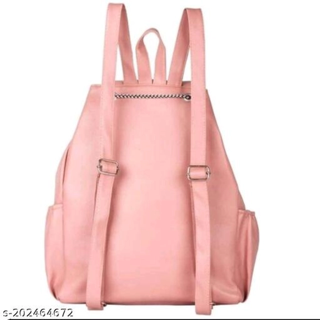 PU Backpack for Women (Peach)