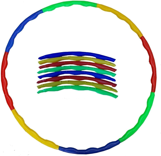 Adjustable Plastic Hula Hoop Ring Set for Kid (Multicolor, Set of 1)