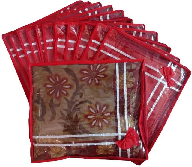 Non Woven Printed Saree Cover (Multicolor)