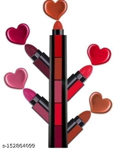 5 in 1 Mini Lipsticks for Women (Multicolor)