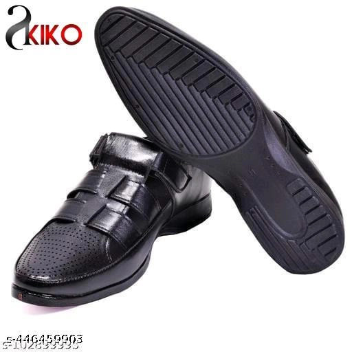 Sandals for Men (Black, 6)