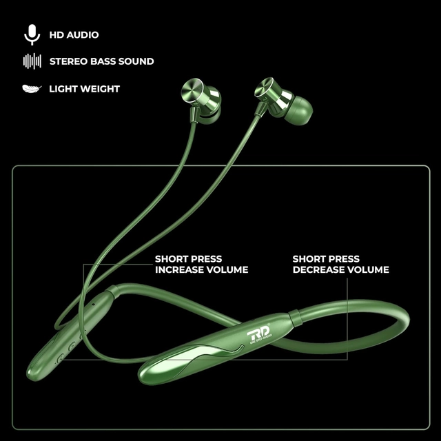 TRD Wireless Bluetooth in-Ear Neckband (Green)