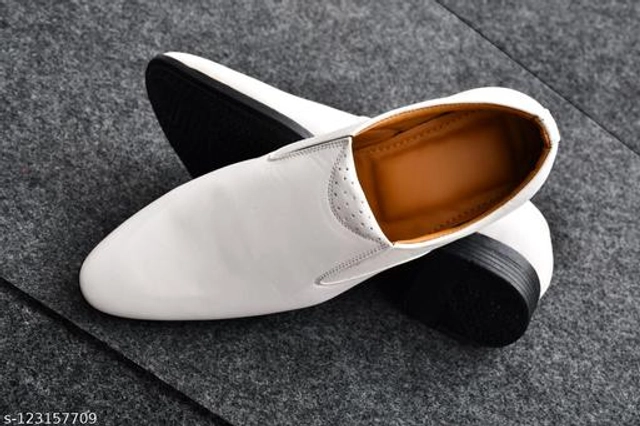 Formal Shoes for Men (White, 6)