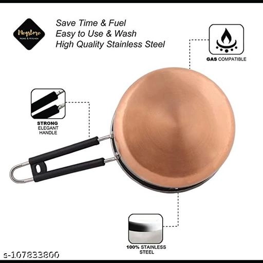 Stainless Steel Sauce Pan (Silver, 2500 ml)