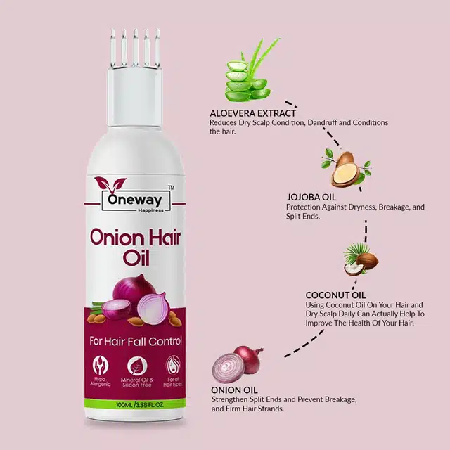 Oneway Happiness Onion Hair Oil (100 ml)