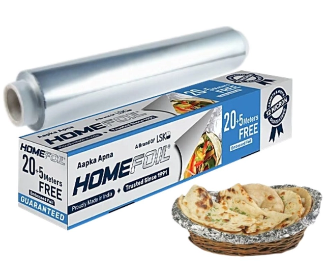 Aluminium Home Foil for Kitchen (Silver, 25 m)