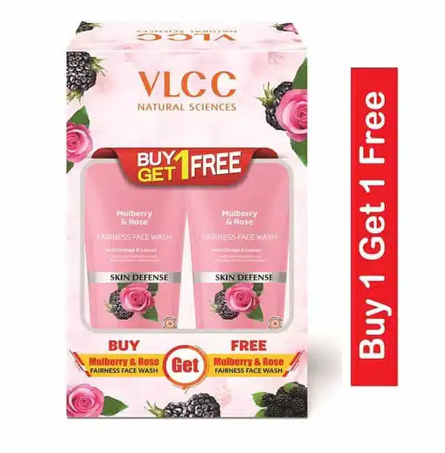 VLCC मुलबेरी & रोज़ फेस वाश 2X150 ml (1 के साथ 1 मुफ्त)