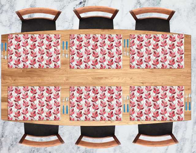 PVC Multipurpose Fridge Mat (Pack of 8) (Pink, 44X29 cm) (ER-394)