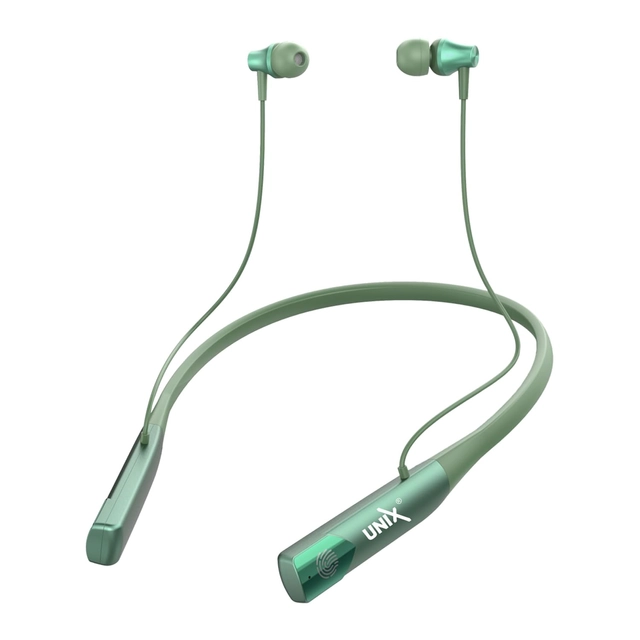 Unix Wireless Bluetooth in-Ear Neckband with Mic (Green)