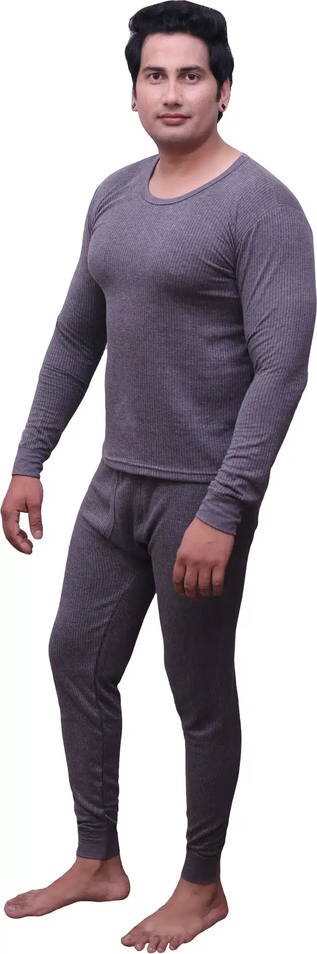 Polycotton Thermal Set for Men (Grey, S)