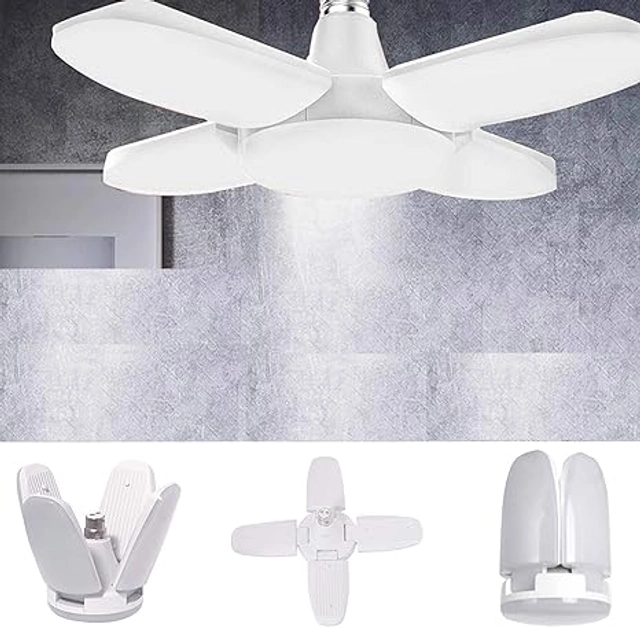 B22 Ultra High Bright Portable Fan Shape LED Bulb with Free USB Bulb (White, 28 W)