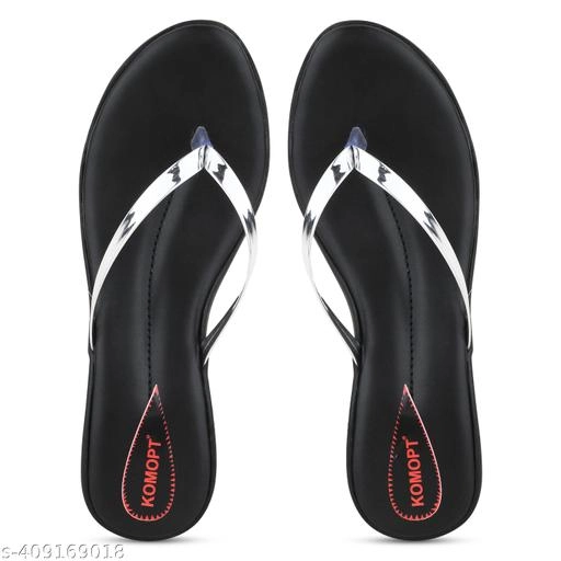 Slippers for Women (Silver & Black, 3)