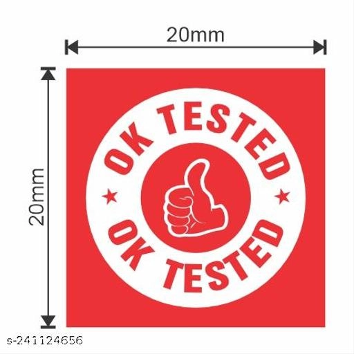 Ok Tested Stickers (Multicolor, 2 cm) (Pack of 500)