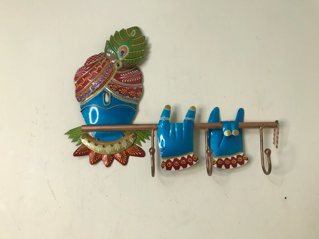 Irons Lord Krishna Wall Hook (Multicolor, 41x5x31)