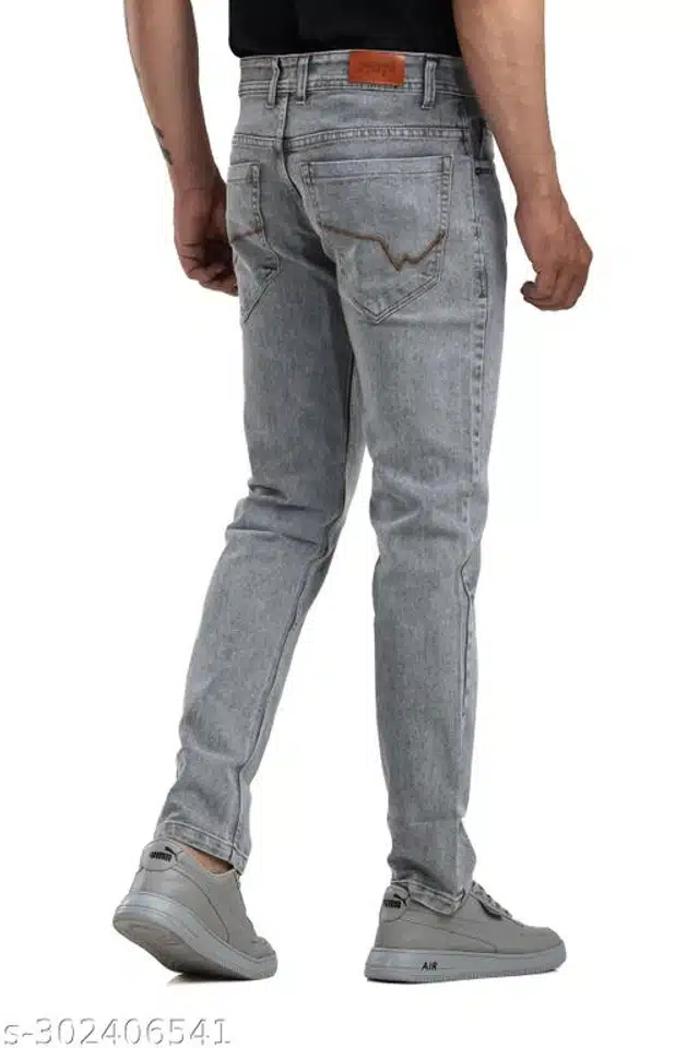 Denim Jeans for Men (Grey, 30)