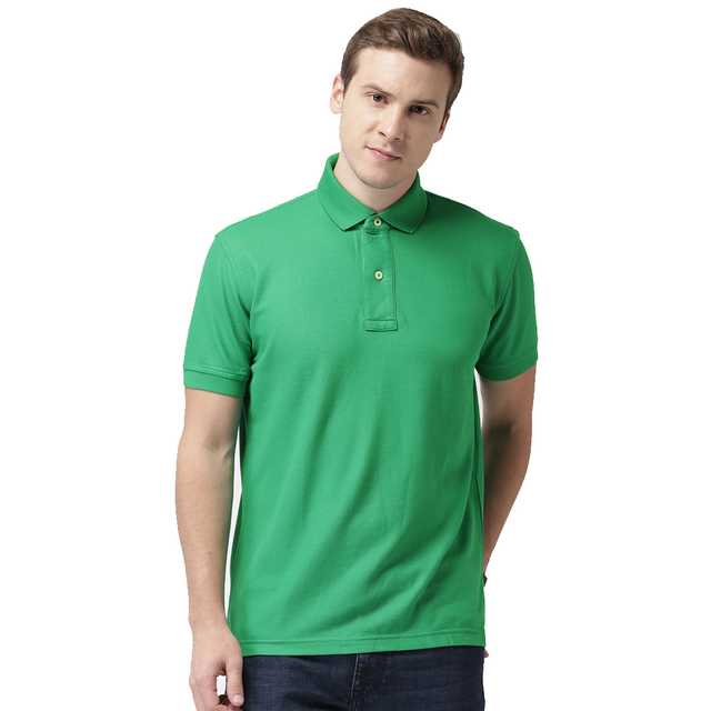 Galatea Cotton Blend Polo T-Shirt (Green, XXL) (AF-54)