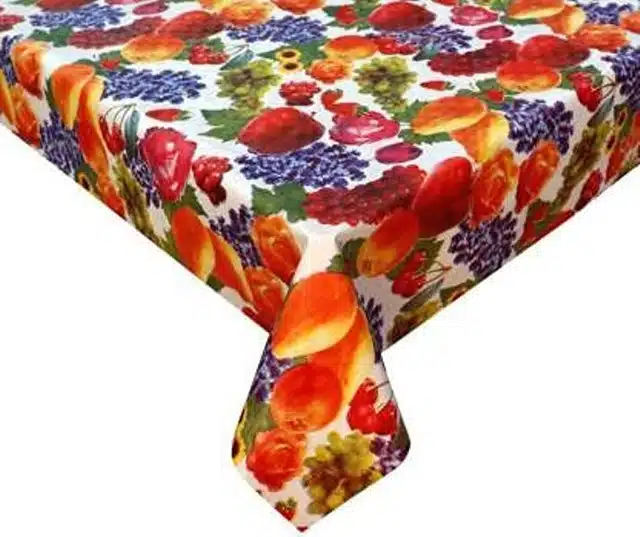 PVC 2 Seater Table Cover (Multicolor, 40x54 inches)