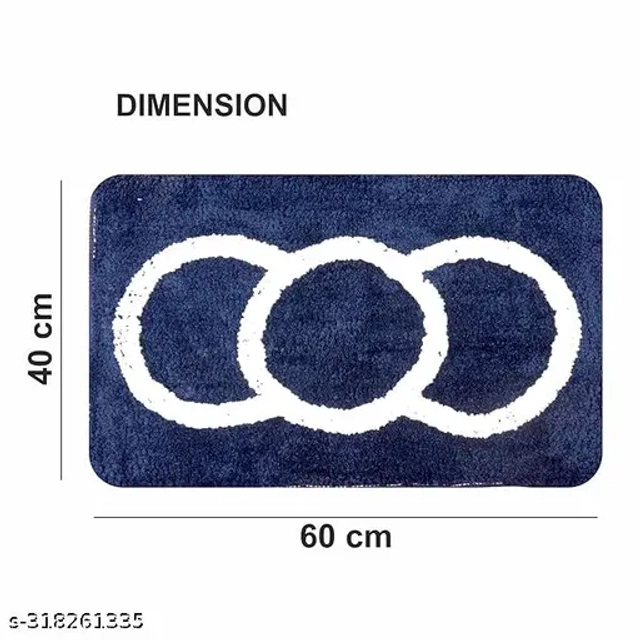 Microfiber Door Mats (Blue, 40x60 cm) (Pack of 2)