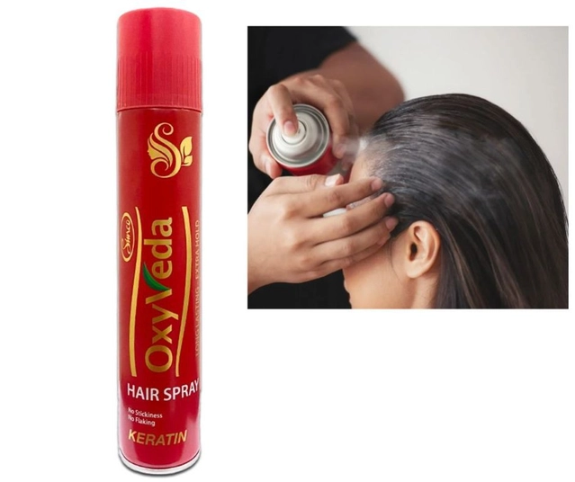 Oxyveda Long Lasting Keratin Hair Spray (420 ml)