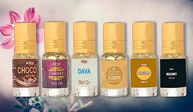 French Fragrance Roll On Attar (3 ml, Set of 6)