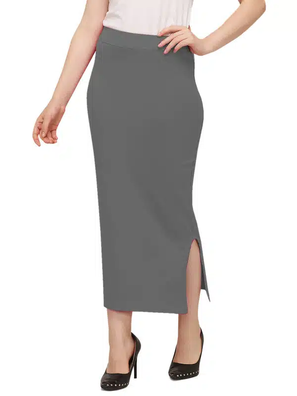 Saree Shapewear Petticoat for Women (Grey, 2XL) (S-245)