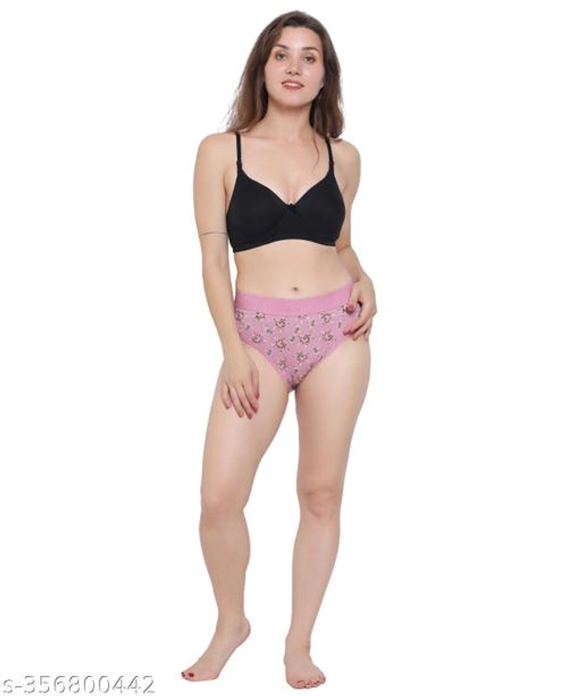 Cotton Printed Briefs for Women (Multicolor, S) (Pack of 3)