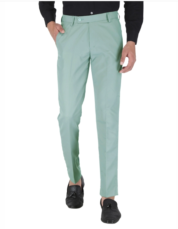 Poly Viscose Solid Trouser for Men (Mint Green, 28)