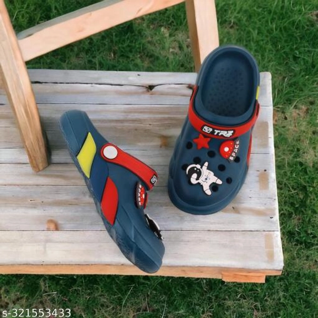 Clogs for Kids (Navy Blue & Red, 2.5-3 Years)