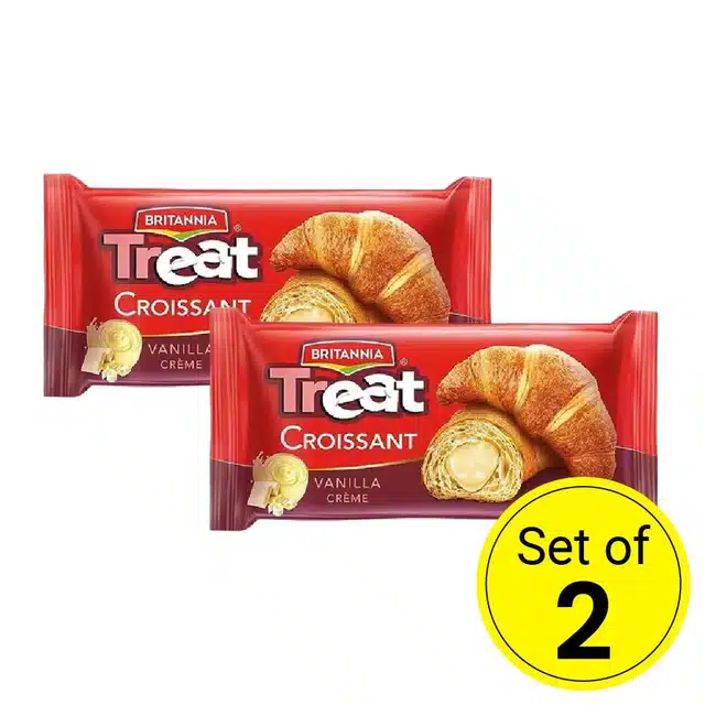 Britannia Treat Croissant Vanilla 45 g (Pack of 2)