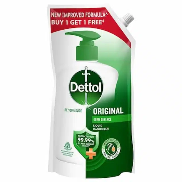 Dettol Original Germ Protection Handwash Liquid Soap Refill - 675 Ml, Buy1 Get1 Free