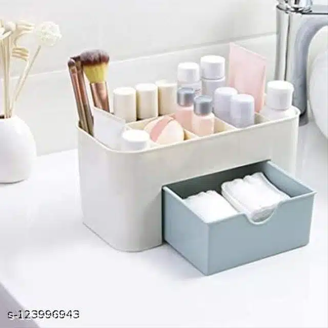 Plastic Cosmetics Storage Box (Multicolor)