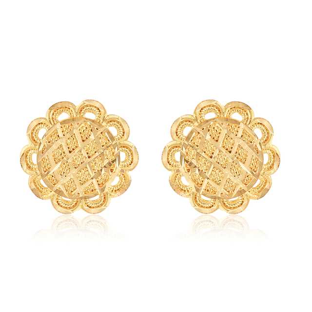 Traditional Wear Alloy Stud Earring (Gold, ) (V-187)