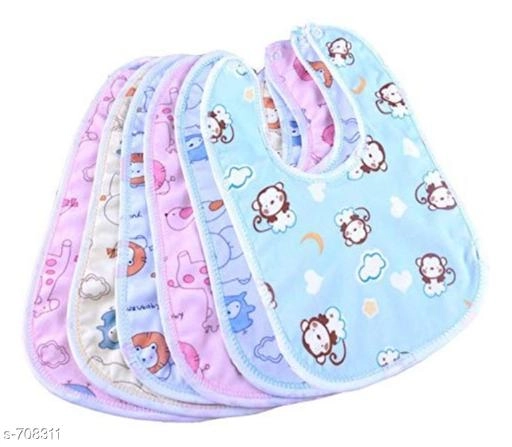 Microfiber Bibs for Baby (Multicolor, Pack of 6)