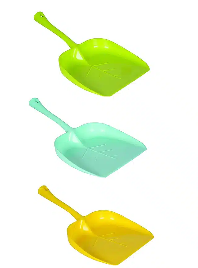 Plastic Unbreakable Dustpan (Multicolor, Pack of 3)