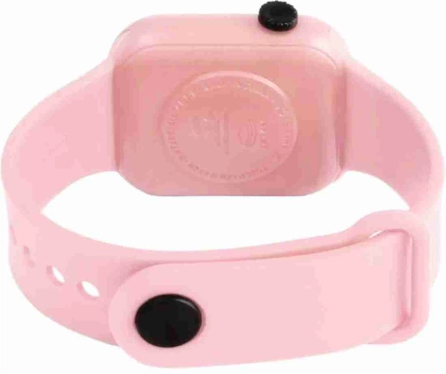 Square Dial Digital Watch for Kids (Pink)