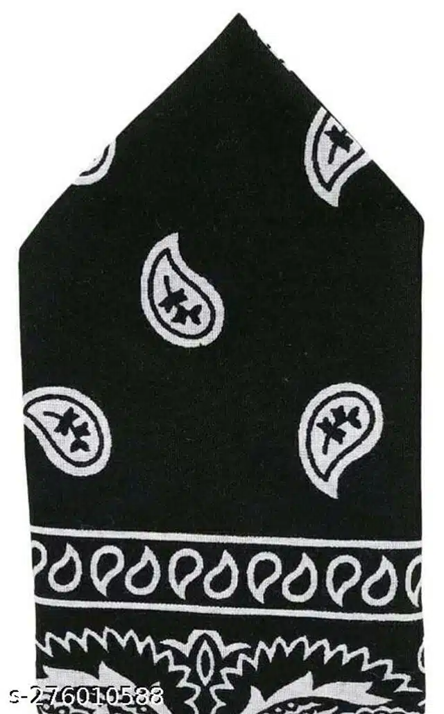 Cotton Bandana for Men & Women (Black)