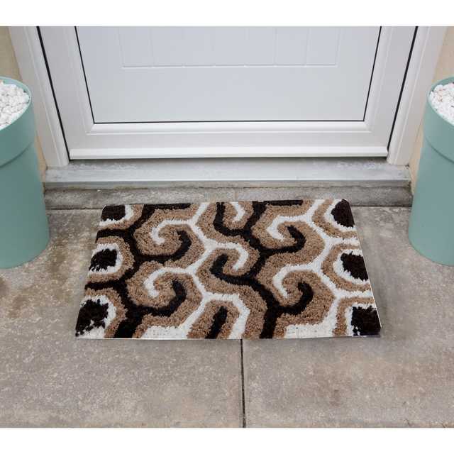 Soft Cotton Anti Skid Bathmat for Home & Entrances (Multicolor) (A-157)