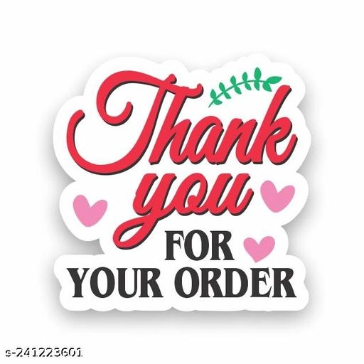 Thank You for Your Order Stickers (Multicolor, 1.5x1.5 inches) (Pack of 120)