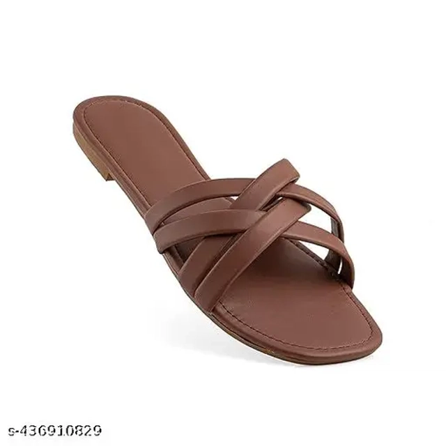 Flats for Women (Brown, 4)