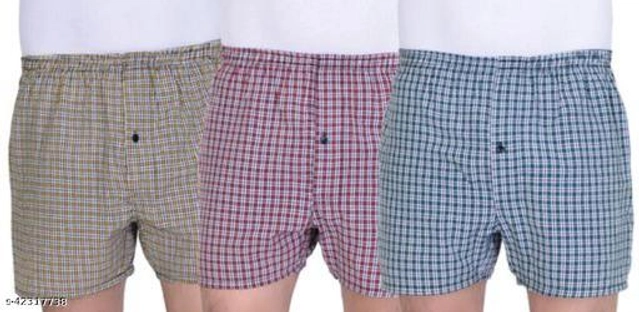 Cotton Shorts for Mens (Multicolor, 28) (Pack of 3)